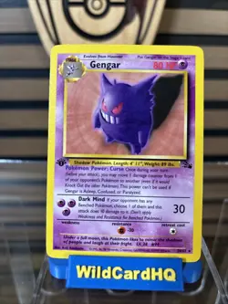 Pokemon TCG Gengar Fossil 20/62 Non-Holo Card Unlimited WOTC 1999 - Image 1