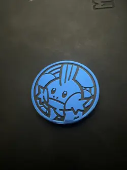 Pokemon Trading Card Games Mudkip Blue Plastic Coin - Image 1