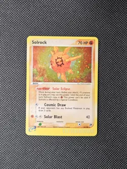 Pokemon TCG Solrock 13/100 Sandstorm Rare Holo E Reader Foil Card Vintage - Image 1