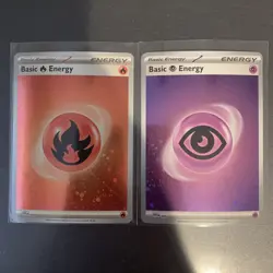TCG Pokemon Holo Foil Basic Energy Cards SVE-EN 002-005 Lot Of 2 Cards🔥 - Image 1