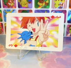 Pikachu Pokemon Vintage Playing Poker Card Charizard Nintendo - Prism Holo Back - Image 3