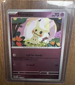 Mimikyu Shiny Holo Mega Evolution Phantasmal Flames Pokemon Trading Card - Image 1
