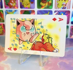 Pikachu Pokemon Vintage Playing Poker Card Charizard Nintendo - Prism Holo Back - Image 1