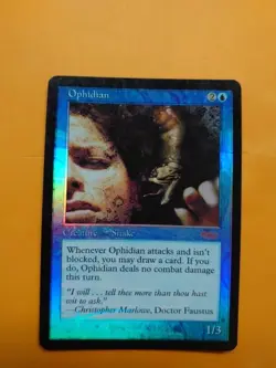 Ophidian, Snake rare Magic the Gathering Card. foil DCI PROMO as pics - Image 1