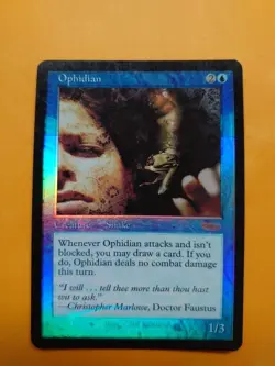 Ophidian, Snake rare Magic the Gathering Card. foil DCI PROMO as pics - Image 2