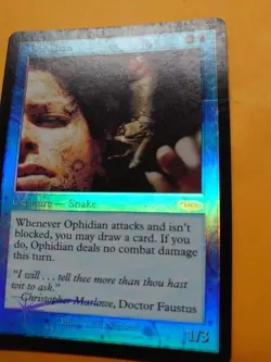 Ophidian, Snake rare Magic the Gathering Card. foil DCI PROMO as pics - Image 3