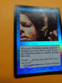 Ophidian, Snake rare Magic the Gathering Card. foil DCI PROMO as pics - Image 4