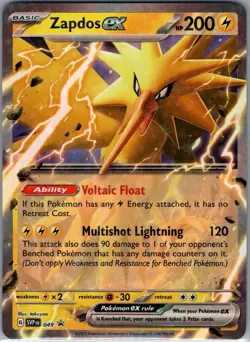 Zapdos ex SVP 049 SV: Scarlet & Violet Promo Cards - Pokemon Card - NM - Image 1