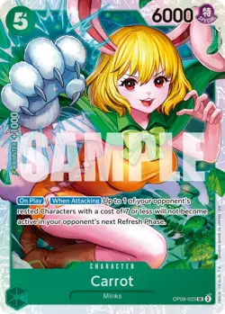 Carrot English (GREEN) OP08-023 card One Piece CCG (REPRINT) - Image 1