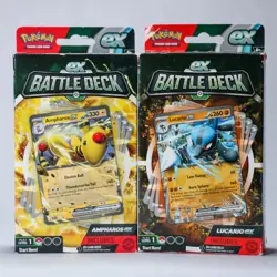 Sealed Lucario ex & Ampharos ex Battle Deck Bundle ~ Pokemon Cards ~ CDN Seller - Image 1