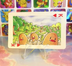 Pikachu Pokemon Vintage Playing Poker Card Charizard Nintendo - Prism Holo Back - Image 1