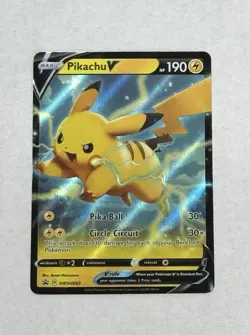 Pikachu V SWSH063 NM Full Art Promo Rare Pokemon Card - Image 1