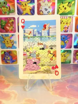 Pikachu Pokemon Vintage Playing Poker Card Charizard Nintendo - Prism Holo Back - Image 1