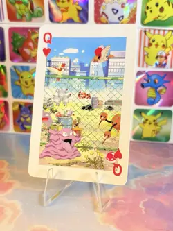 Pikachu Pokemon Vintage Playing Poker Card Charizard Nintendo - Prism Holo Back - Image 2