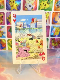 Pikachu Pokemon Vintage Playing Poker Card Charizard Nintendo - Prism Holo Back - Image 3