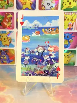 Pikachu Pokemon Vintage Playing Poker Card Charizard Nintendo - Prism Holo Back - Image 1
