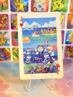 Pikachu Pokemon Vintage Playing Poker Card Charizard Nintendo - Prism Holo Back - Image 3