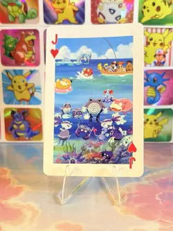 Pikachu Pokemon Vintage Playing Poker Card Charizard Nintendo - Prism Holo Back - Image 4
