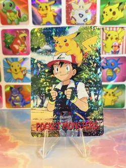 Pikachu Pokemon Vintage Playing Poker Card Charizard Nintendo - Prism Holo Back - Image 5