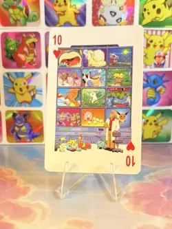 Pikachu Pokemon Vintage Playing Poker Card Charizard Nintendo - Prism Holo Back - Image 2