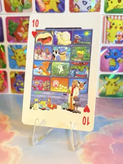 Pikachu Pokemon Vintage Playing Poker Card Charizard Nintendo - Prism Holo Back - Image 3