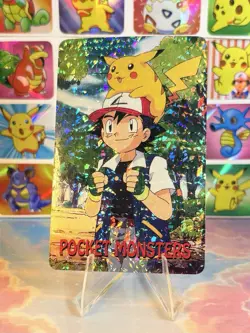 Pikachu Pokemon Vintage Playing Poker Card Charizard Nintendo - Prism Holo Back - Image 5