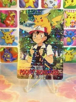 Pikachu Pokemon Vintage Playing Poker Card Charizard Nintendo - Prism Holo Back - Image 5