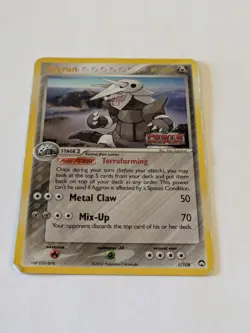 Aggron EX Power Keepers 1/108 Rare Reverse Holo Pokemon Card 2007 Damaged - Image 2
