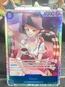 One Piece A Fist Of Divine Speed Nami Super Rare Foil Card OP11-054 - Image 2