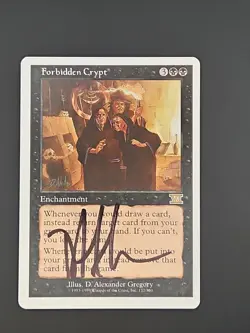 MTG Magic the Gathering Forbidden Crypt Signed D Alexander Gregory Autographed - Image 1