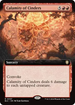 Calamity of Cinders Extended Art 0057 MTG Commander Bloomburrow Rare NP - Image 1
