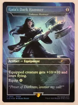 Gaia's Dark Hammer - Colossus Hammer (Rainbow Foil) Secret Lair Drop Foil - Image 1