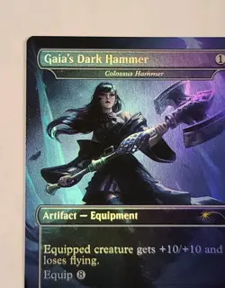 Gaia's Dark Hammer - Colossus Hammer (Rainbow Foil) Secret Lair Drop Foil - Image 3