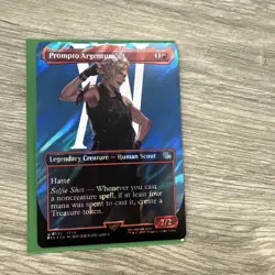 MTG Prompto Argentum SURGE FOIL Borderless 0532 Magic FINAL FANTASY FF - Image 1
