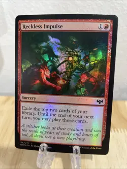 MTG Reckless Impulse FOIL #174/277 Innistrad: Crimson Vow Common NM/M - Image 1