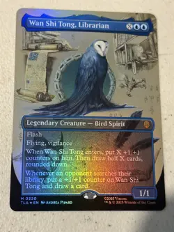 mtg borderless foil Wan Shi Tong, Librarian, Avatar the Last Airbender, unplayed - Image 1
