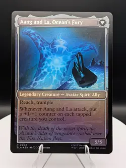 Aang, Swift Savior / Aang and La, Ocean's Fury FOIL: Avatar ATLA MTG (NM) - Image 2