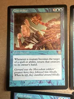 Cowardice X4 Mercadian Masques Various Condition See Pic Front Back - Image 2