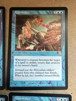 Cowardice X4 Mercadian Masques Various Condition See Pic Front Back - Image 3