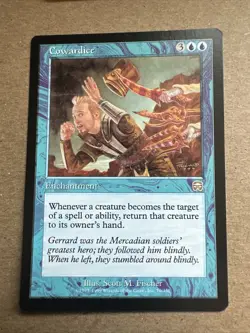 Cowardice X4 Mercadian Masques Various Condition See Pic Front Back - Image 4
