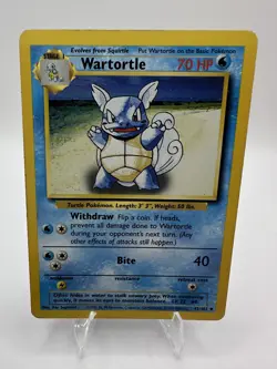 Wartortle 42 /102 - Base Set - Vintage 1999-2000 - Pokemon TCG - Image 1