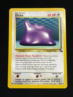 Ditto #18/62 - Pokemon TCG - Fossil - Rare - LP - Image 1
