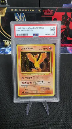 1997 POKEMON JPN FOSSIL #146 MOLTRES-HOLO PSA 9 - Image 1