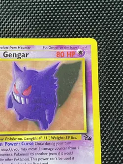 Pokemon TCG Gengar #20/62 Fossil Non-Holo Unlimited WOTC VTG 1999 MP - Image 3