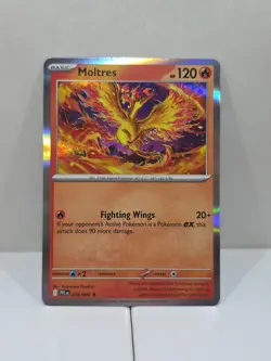 Pokemon TCG Mega Evolution Phantasmal Flames Moltres 014/094 Holo Rare NM - Image 1