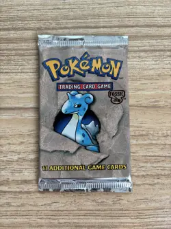 Pokemon Fossil Booster Pack Lapras Artwork Vintage 1999 Brand New Factory Sealed - Image 1