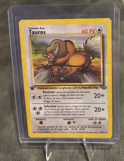 Rare Vintage 1st Edition Tauros 47/64, Pokemon TCG Jungle Set, ITALIAN, LP - Image 1