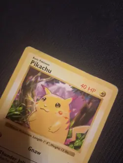 Pokemon TCG Base Set Shadowless Red Cheeks Pikachu 58/102 DMG - Image 2