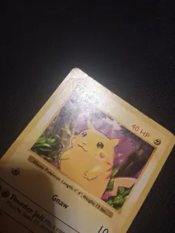 Pokemon TCG Base Set Shadowless Red Cheeks Pikachu 58/102 DMG - Image 4