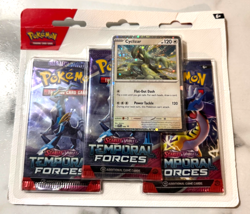 Temporal Forces 3 Pack Blister w/ Promo Pokemon TCG Scarlet & Violet Sealed - Image 1